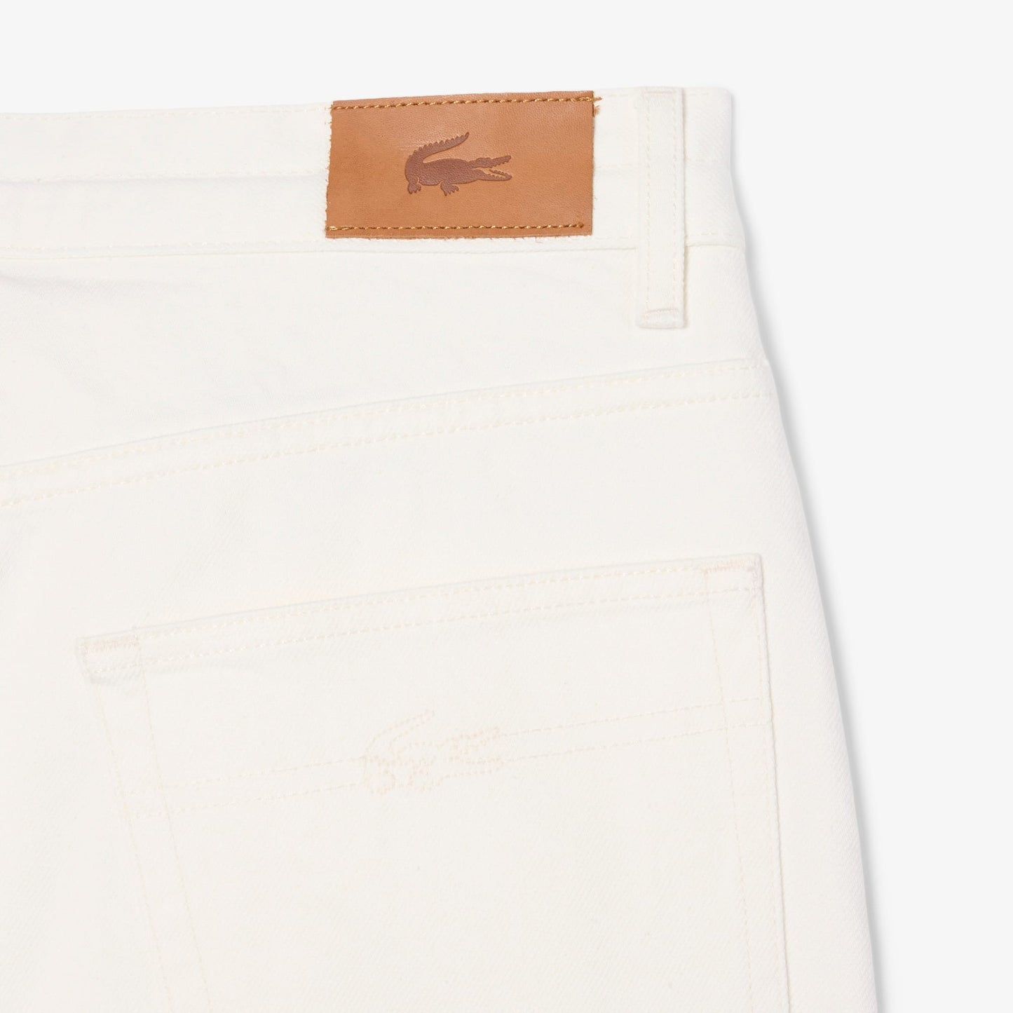 Lacoste Kadın Wide Leg Denim Beyaz Şort
