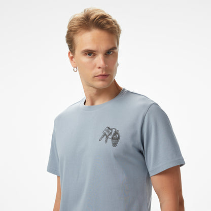 Converse Skeleton Party Erkek Mavi T-shirt