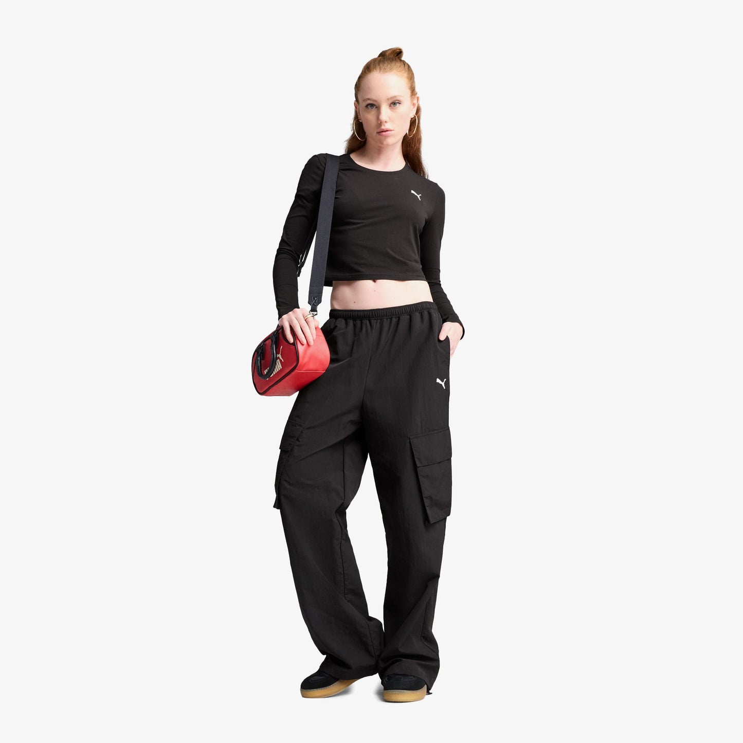 Puma Wardrobe Essentials Relaxed Kadın Siyah Eşofman Altı
