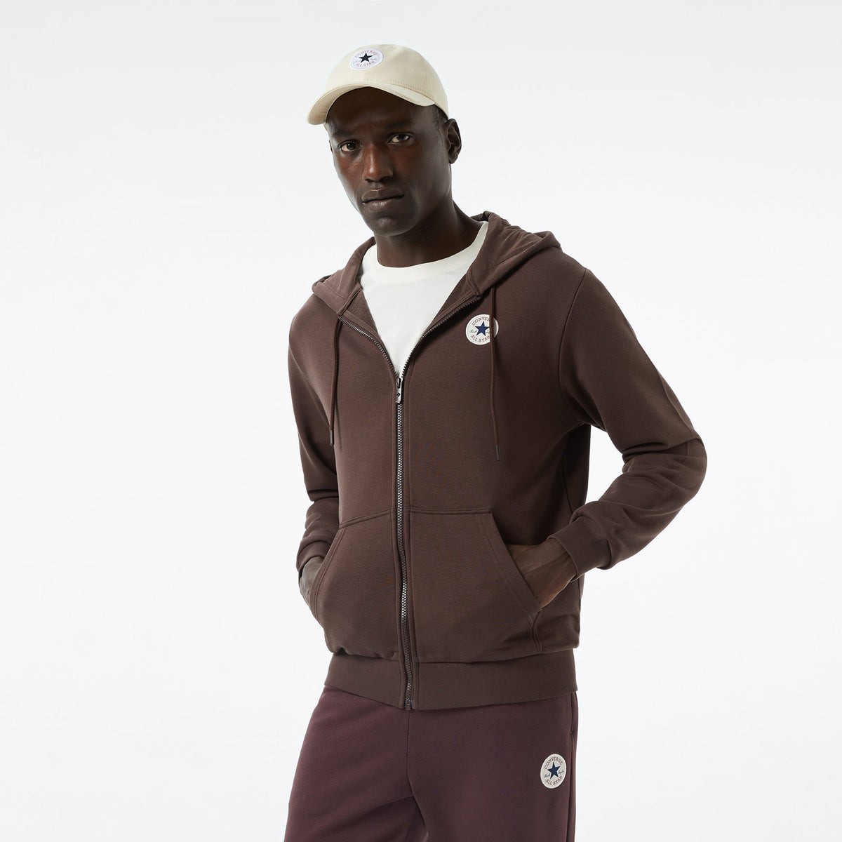 Converse Regular Fit Erkek Beyaz Sweatshirt