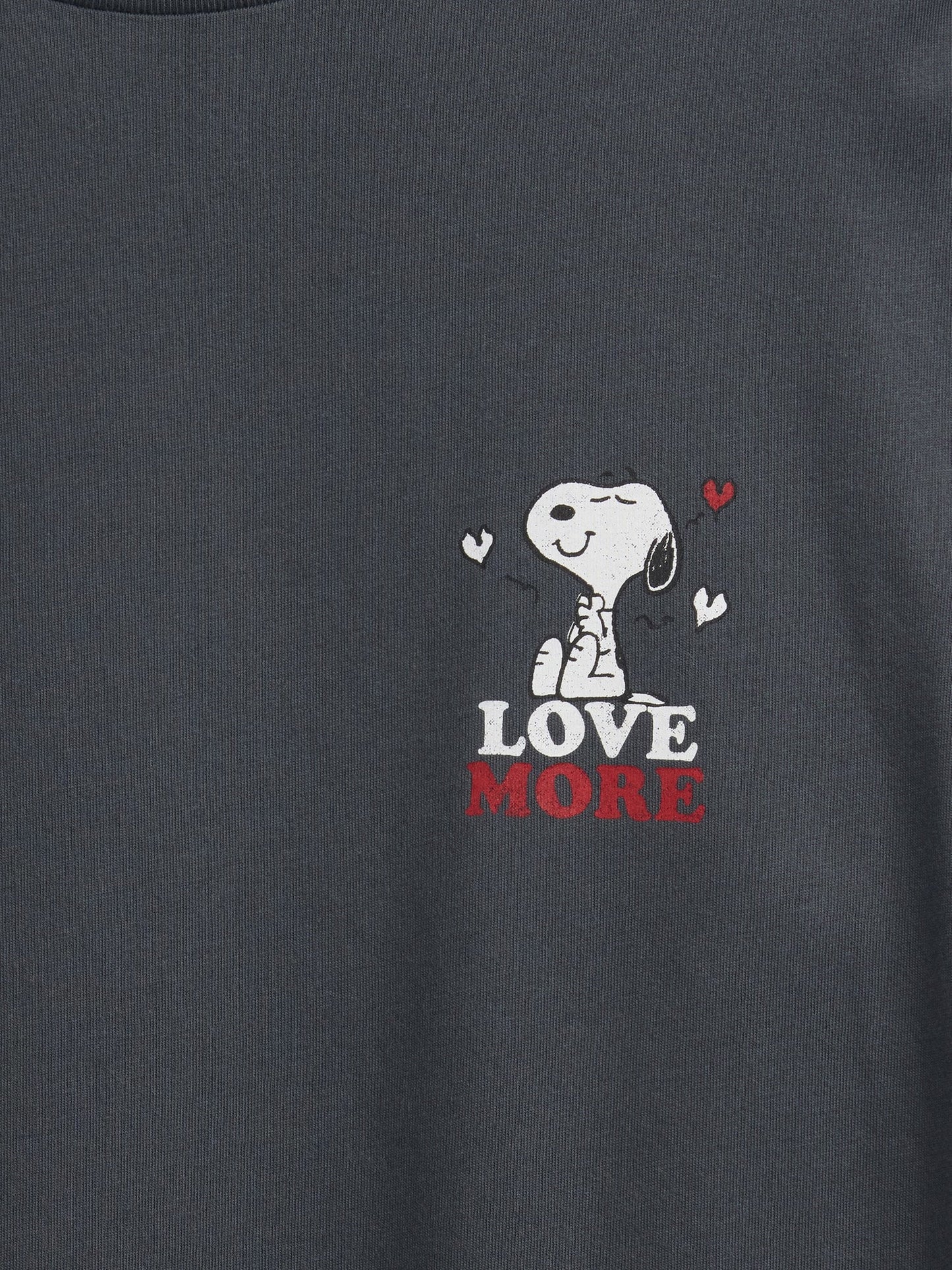 Koyu Gri Peanuts Everyday Soft Relaxed Grafik Baskılı T-shirt