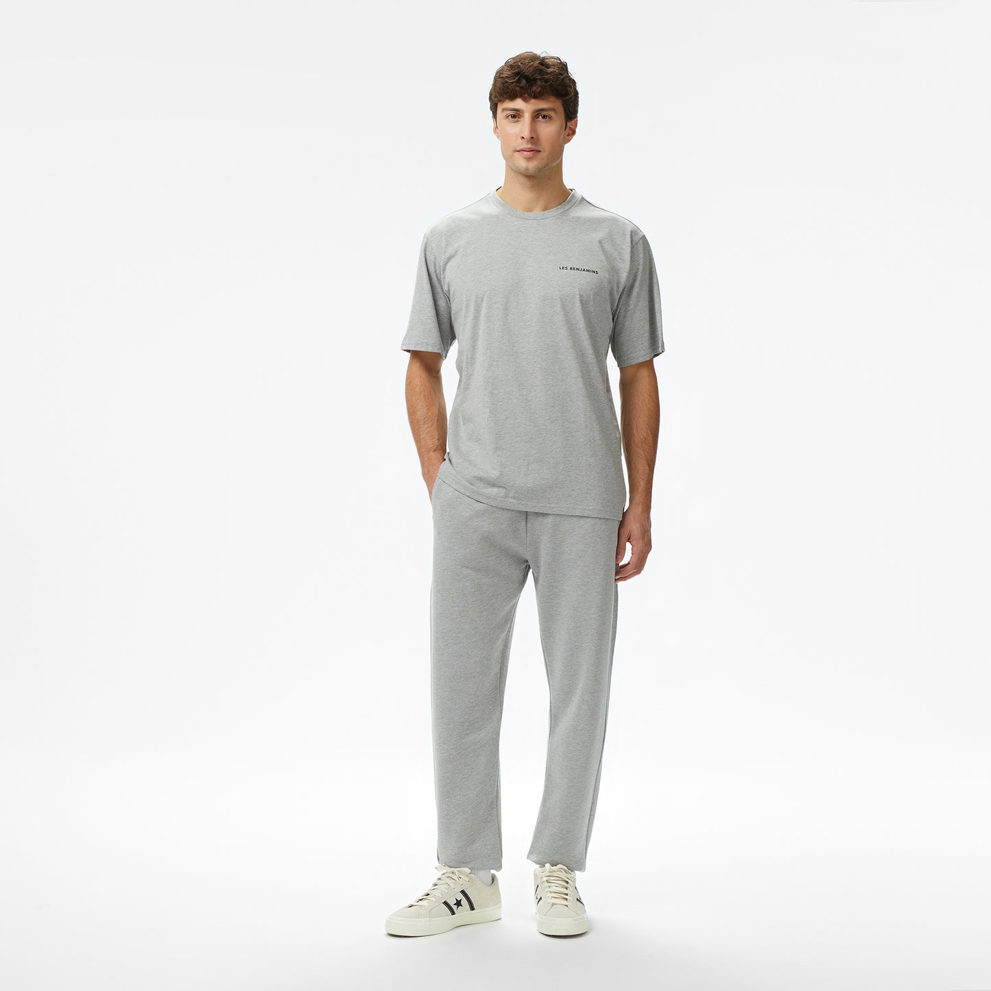 Les Benjamins Erkek Gri T-shirt