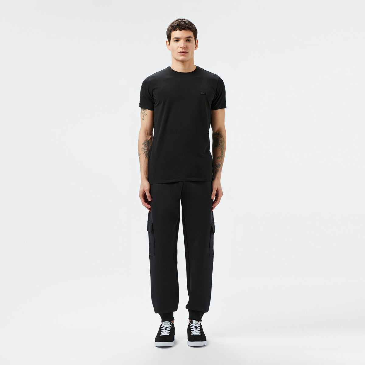 Lacoste Erkek Slim Fit Bisiklet Yaka Siyah T-shirt