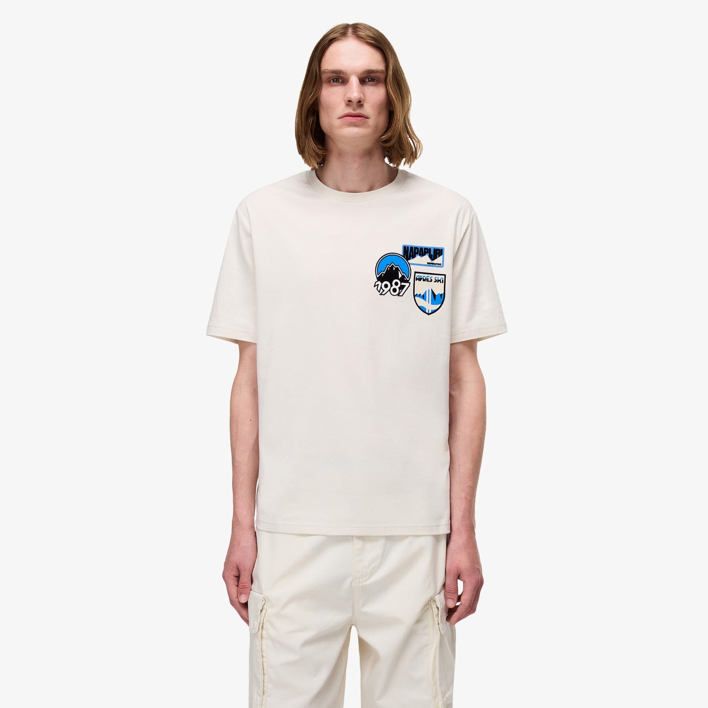 Napapijri S-montepiana Erkek Bej T-shirt