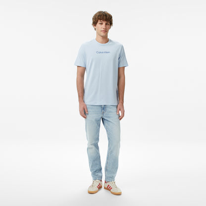 Calvin Klein Standard Logo 30s Crewnk Erkek Mavi T-shirt