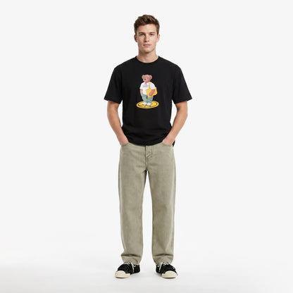 Market Stand For Peace Bear Erkek Siyah T-shirt