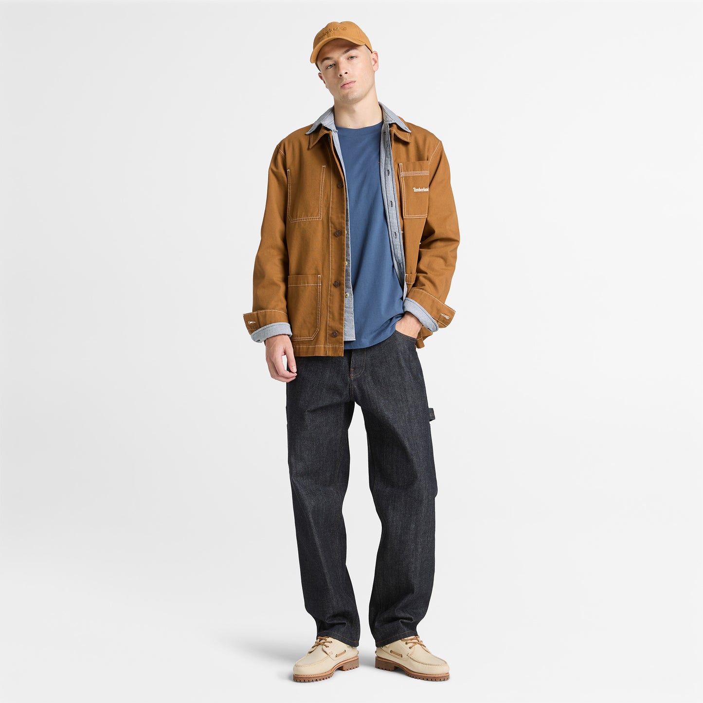 Timberland Magnet Back Graphic Erkek Mavi T-shirt
