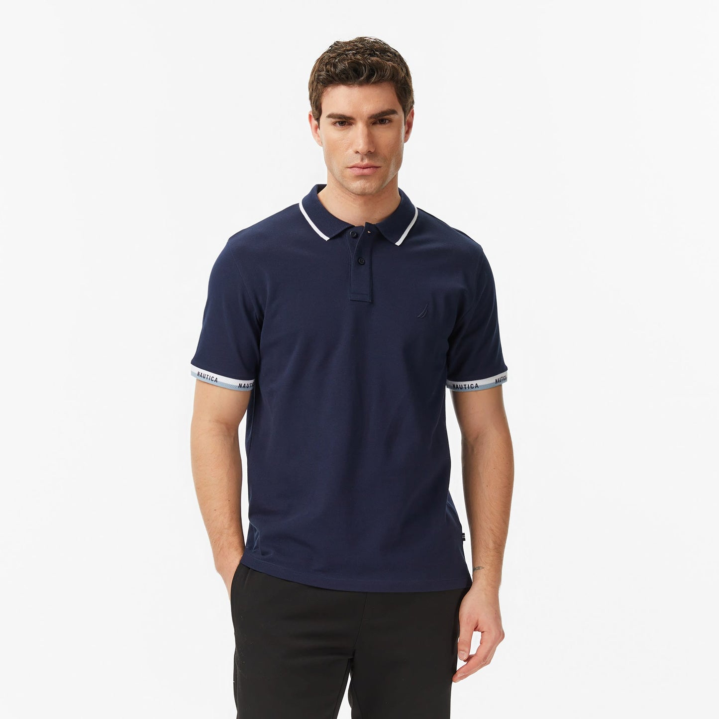 Nautica Erkek Lacivert Regular Fit Polo Yaka T-shirt