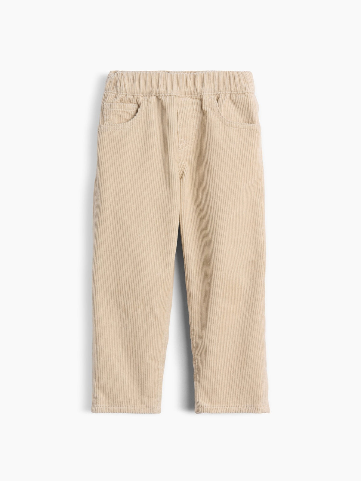 Bej Kadife Pull-on Baggy Pantolon