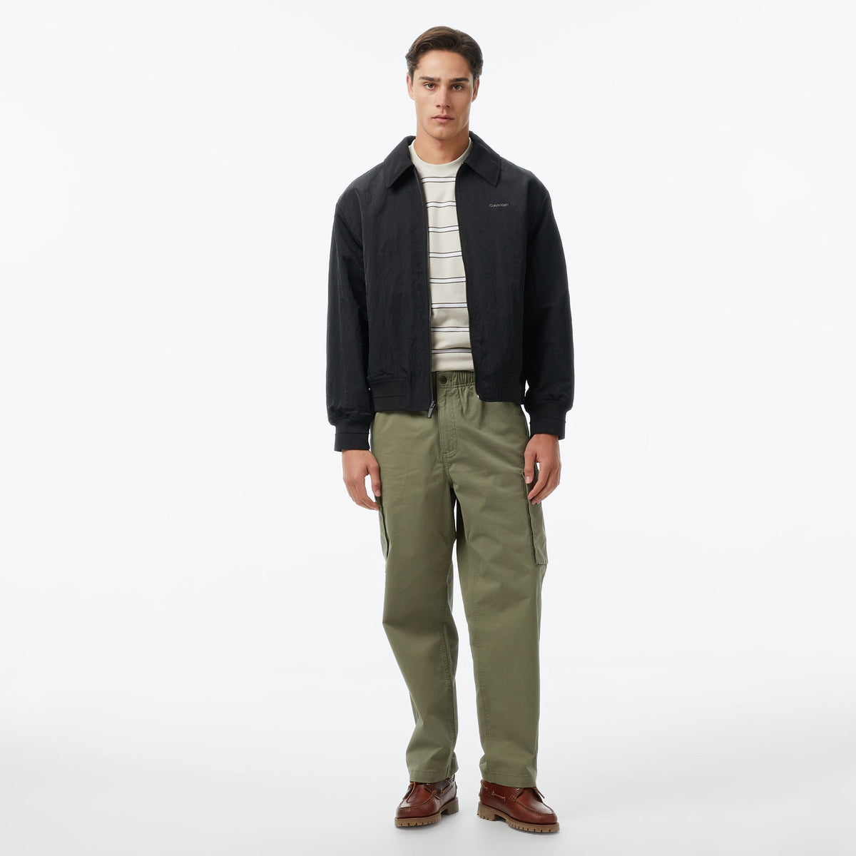 Calvin Klein Nylon Collared Reversible Erkek Siyah Ceket