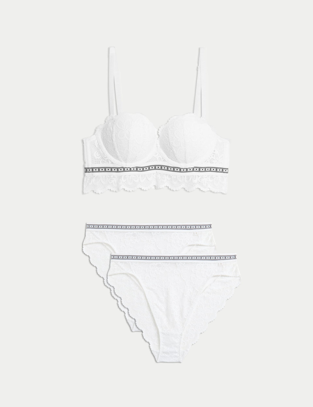 Dantelli Bralet Ve 2'li Külot Seti