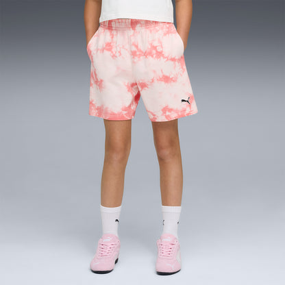 Puma Essentials Relaxed Tie-dye Çocuk Pembe Şort