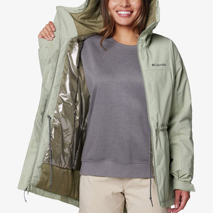 Columbia Siyah Hikebound Ii Long Insulated Kadın Yeşil Mont