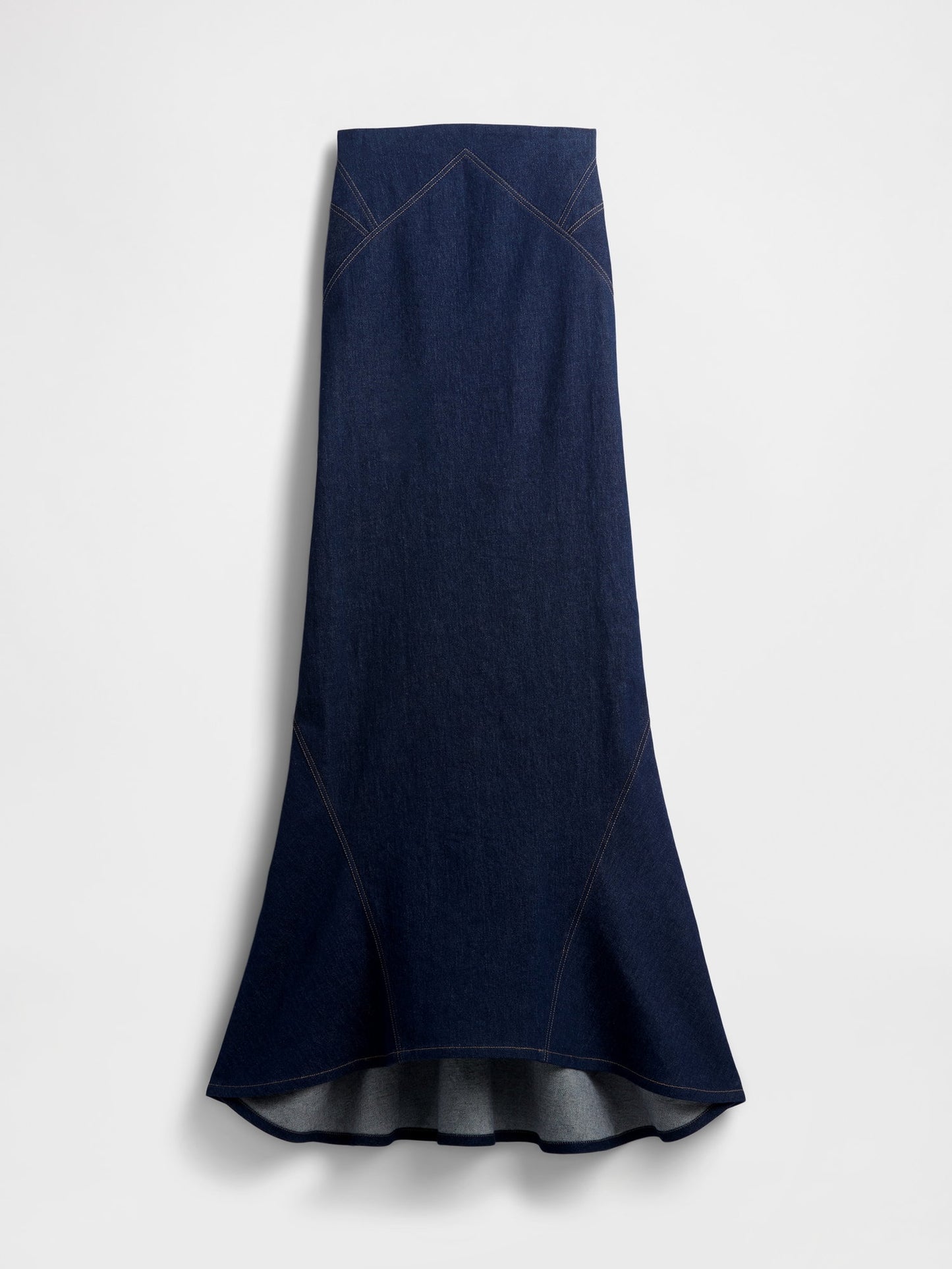 Lacivert Gapstudio High Rise Dikişli Denim Maxi Etek