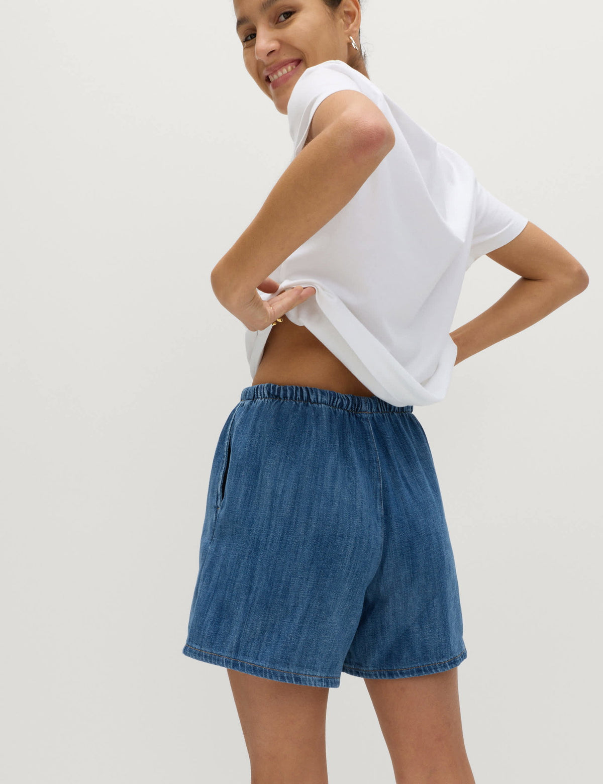 Pamuklu Denim Şort