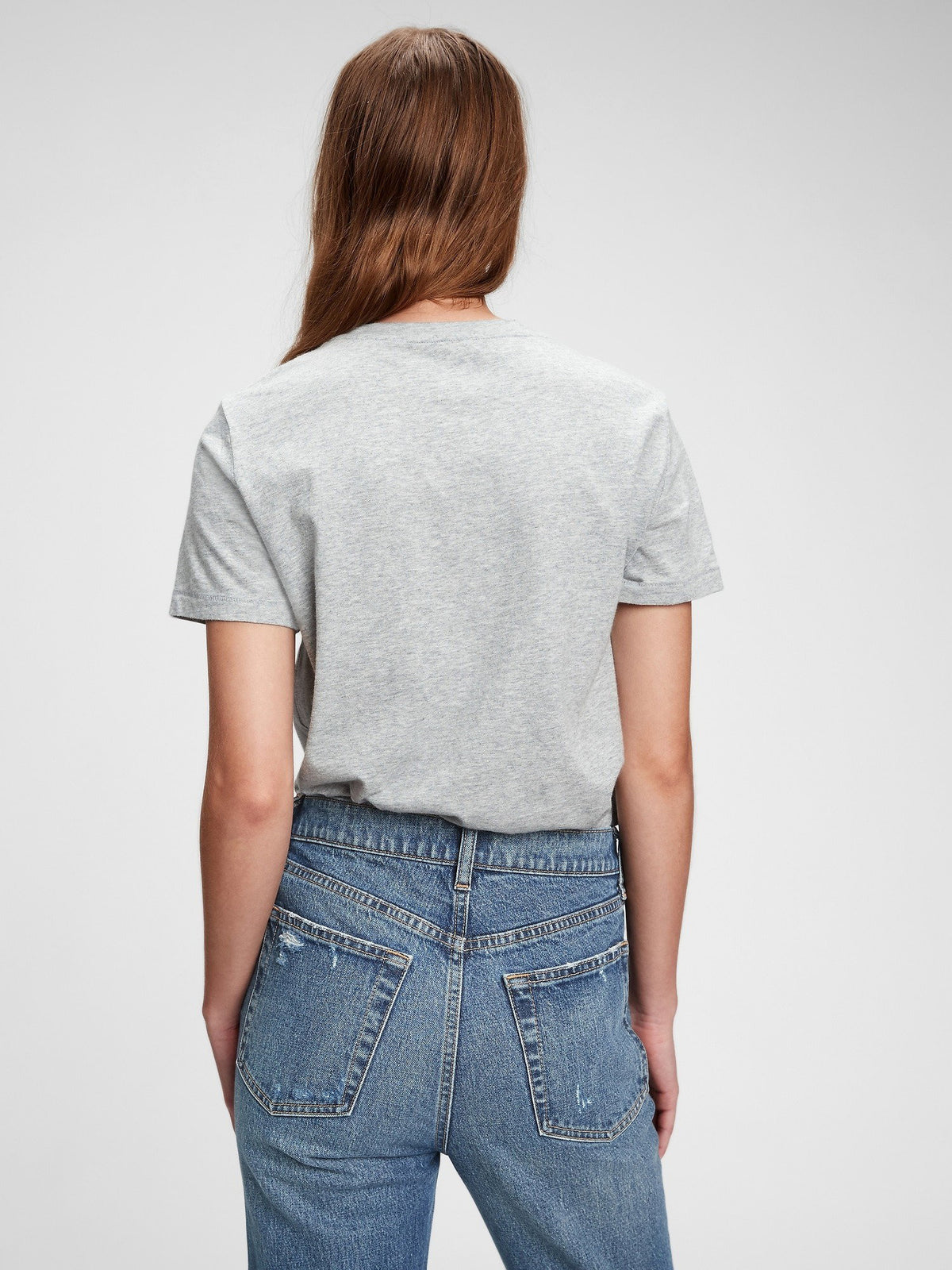 Beyaz %100 Pamuk Vintagesoft Bisiklet Yaka T-shirt