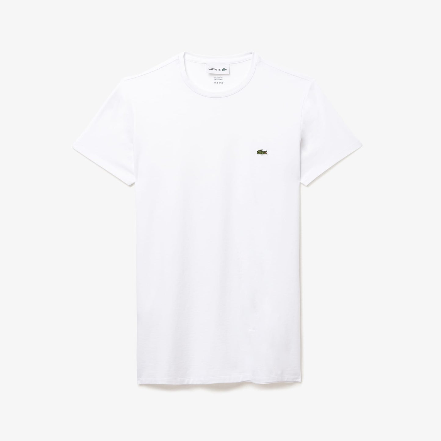 Lacoste Erkek Slim Fit Bisiklet Yaka Beyaz T-shirt
