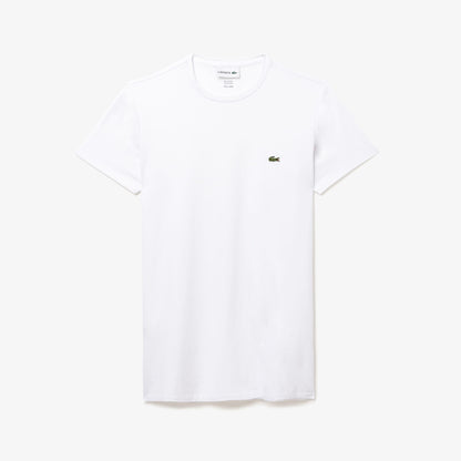 Lacoste Erkek Slim Fit Bisiklet Yaka Beyaz T-shirt