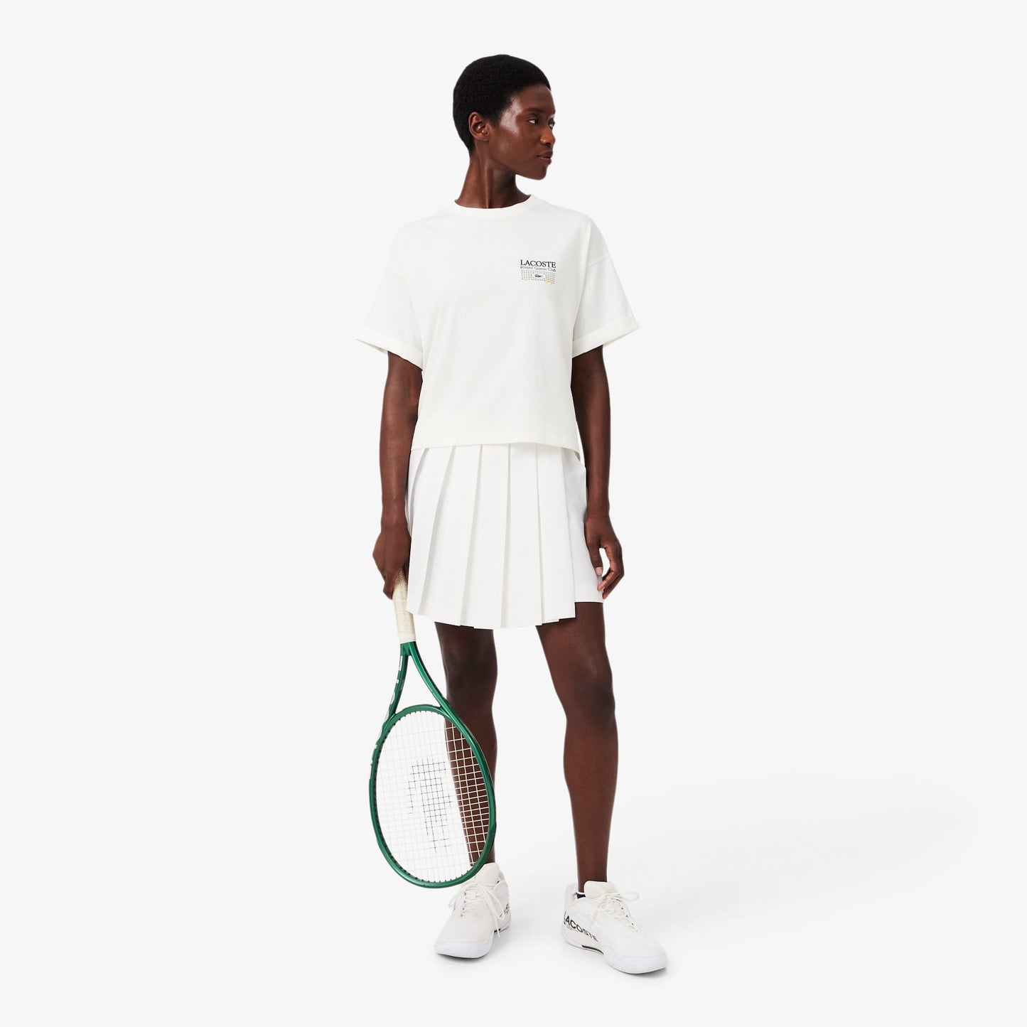Lacoste Relaxed Fit Kadın Beyaz T-shirt