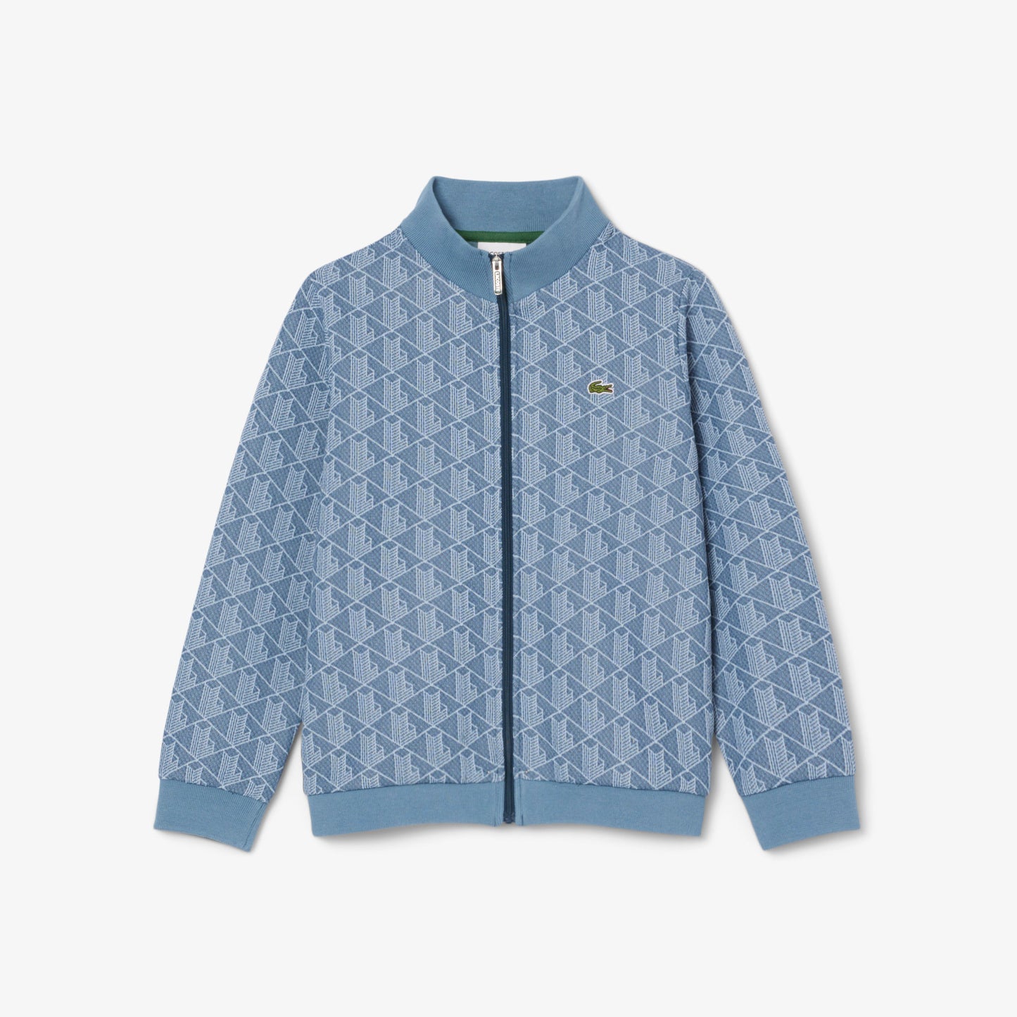 Lacoste Çocuk Fermuarlı Monogram Mavi Sweatshirt