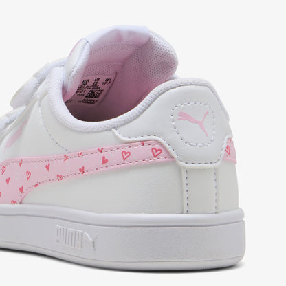 Puma Smash 3.0 Hearty V Çocuk Beyaz Spor Ayakkabı