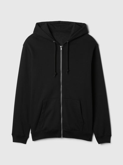 Siyah Vintagesoft Fermuarlı Sweatshirt