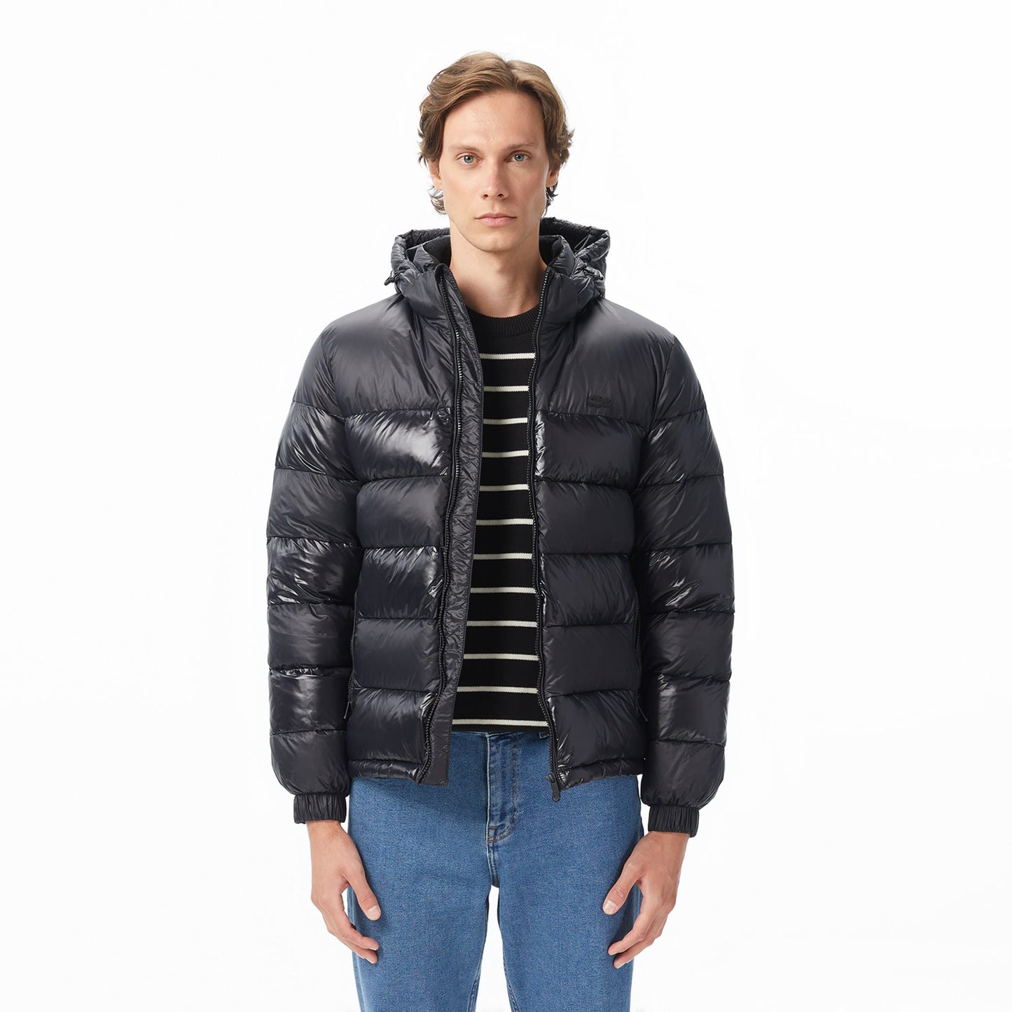Lacoste Relaxed Fit Erkek Siyah Mont