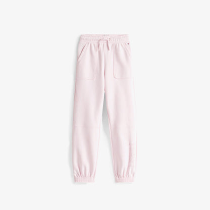 Tommy Hilfiger Textured Logo Çocuk Pembe Eşofman Altı
