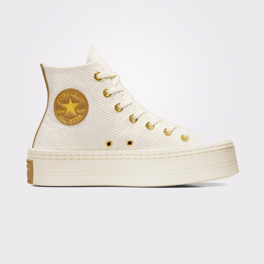 Converse Chuck Taylor All Star Modern Lift Platform Corduroy Kadın Krem Sneaker