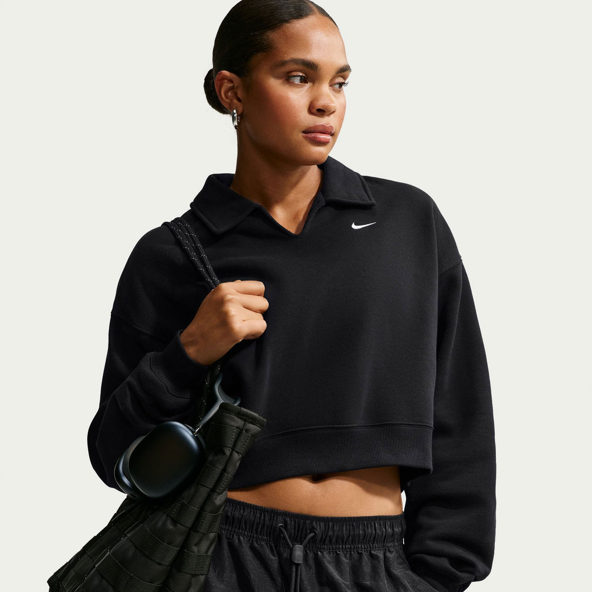 Nike Studio Fleece Kadın Siyah Sweatshirt