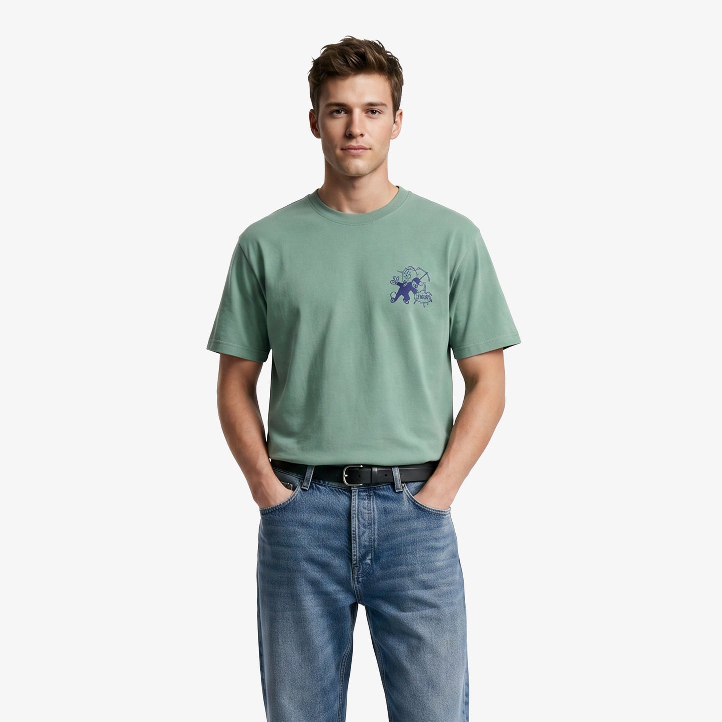 Market Walking And Talking Lawyer Erkek Yeşil T-shirt