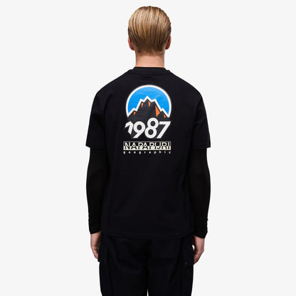 Napapijri S-montepiana Erkek Siyah T-shirt
