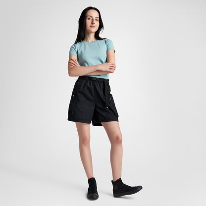 Converse Classic Kadın Slim Fit Yeşil T-shirt