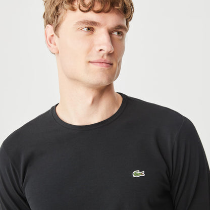 Lacoste Erkek Regular Fit Uzun Kollu Bisiklet Yaka Siyah T-shirt