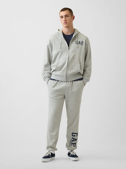 Gri Relaxed Gap Logo Fransız Havlu Kumaş Jogger Eşofman Altı