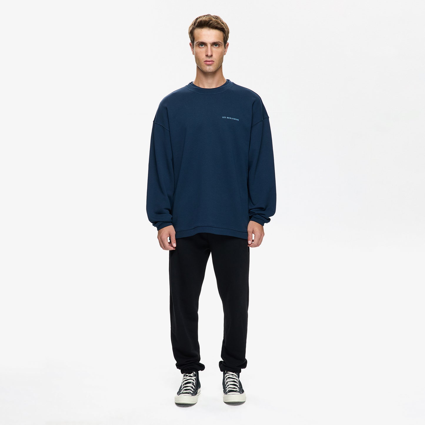 Les Benjamins Erkek Mavi Sweatshirt