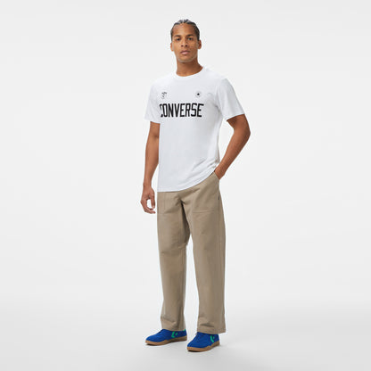 Converse Retro Chuck Soccer Erkek Baskılı Beyaz T-shirt