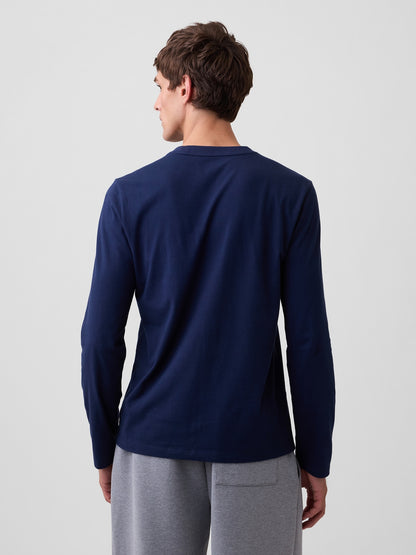 Lacivert Uzun Kollu Everyday Soft T-shirt