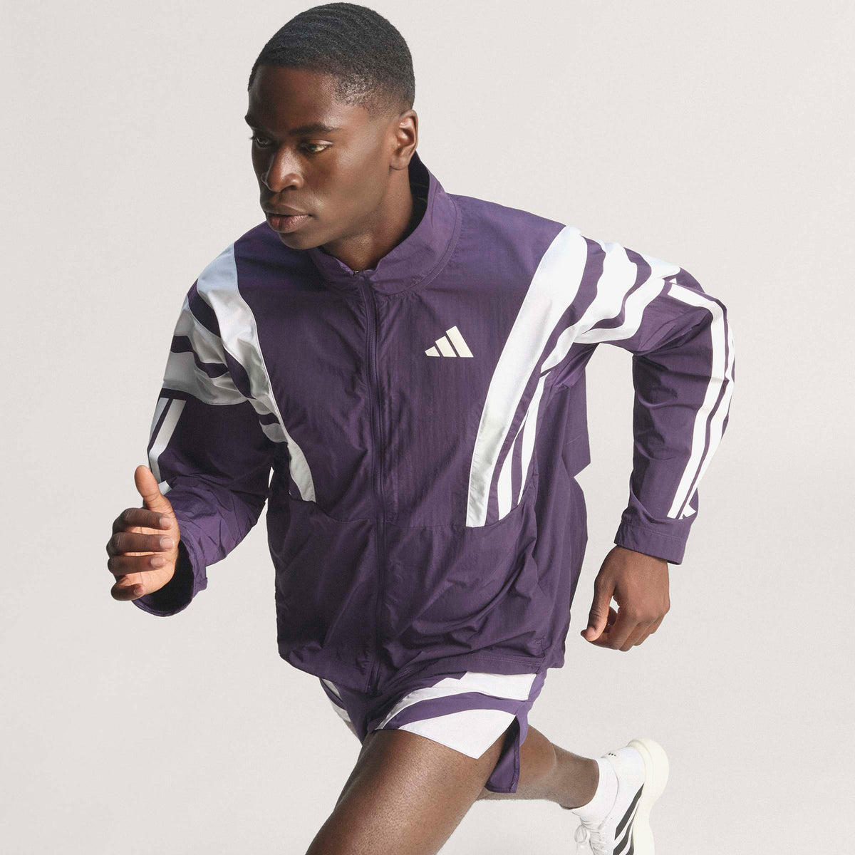 Adidas Adizero Nyc Erkek Mor Koşu Rüzgarlığı