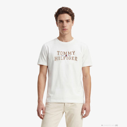 Tommy Hilfiger Brand Love Graphic Erkek Beyaz T-shirt