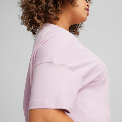 Puma Essentials Cropped Logo Kadın Pembe T-shirt