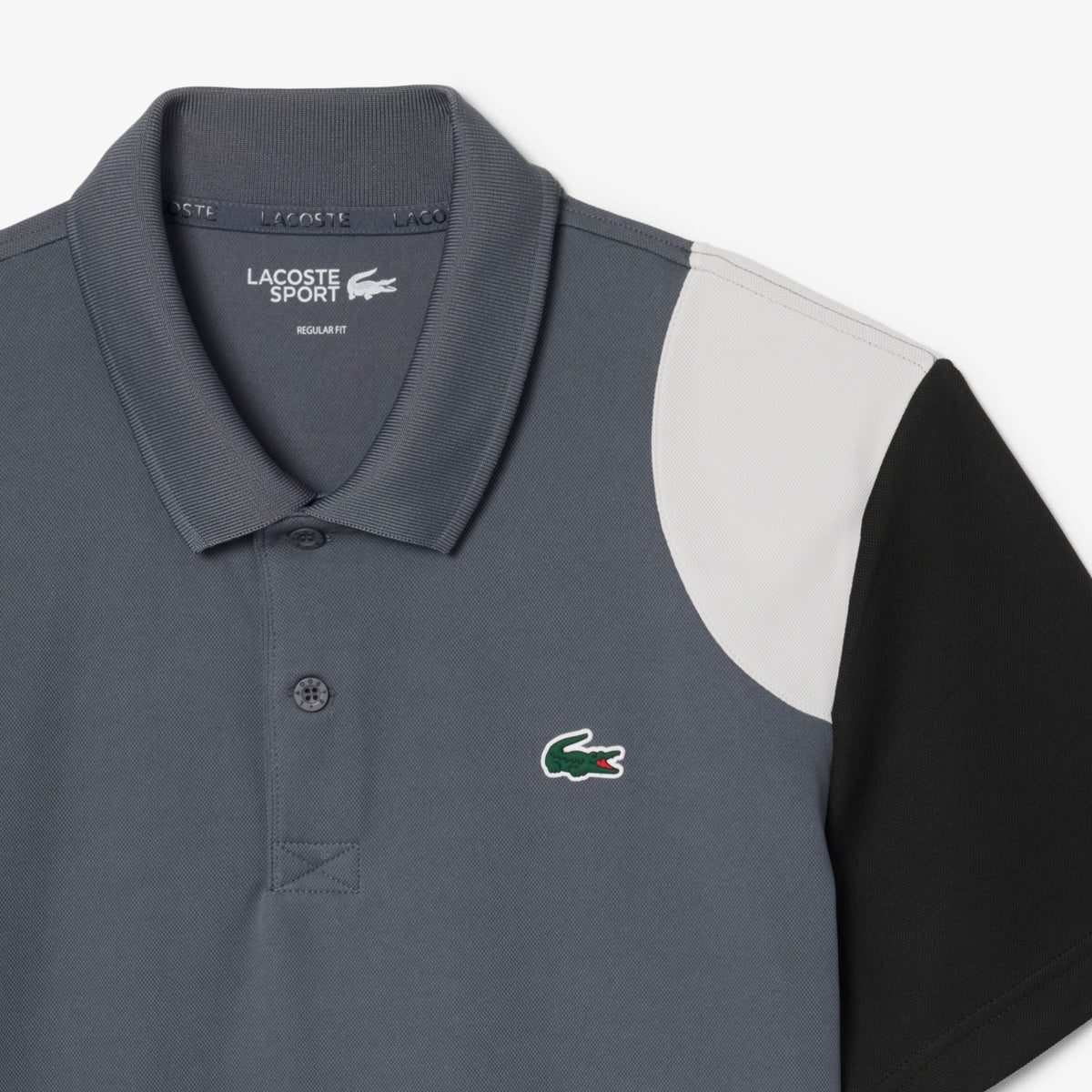 Lacoste Sport Erkek Regular Fit Renk Bloklu Gri Polo