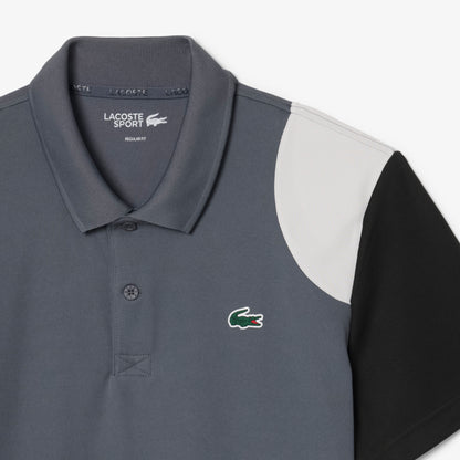 Lacoste Sport Erkek Regular Fit Renk Bloklu Gri Polo