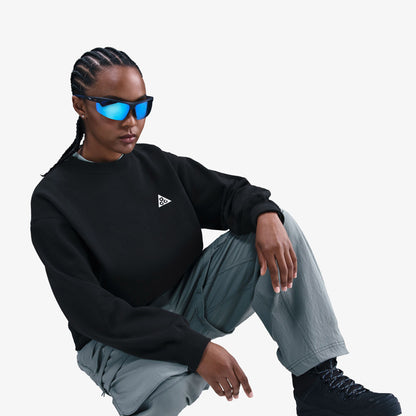 Nike Acg Therma Fit Tuff Fleece Crew Kadın Siyah Sweatshirt