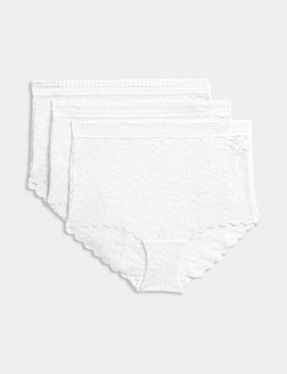 3'lü Flexifit™ Dantel Full Brief Külot Seti