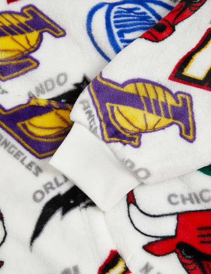 Desenli Polar Kapüşonlu Sweatshirt (7-16 Yaş)