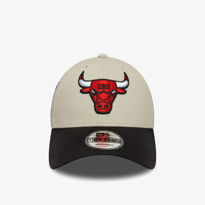 New Era Contrast Patch Chicago Bulls Unisex Krem/siyah Şapka
