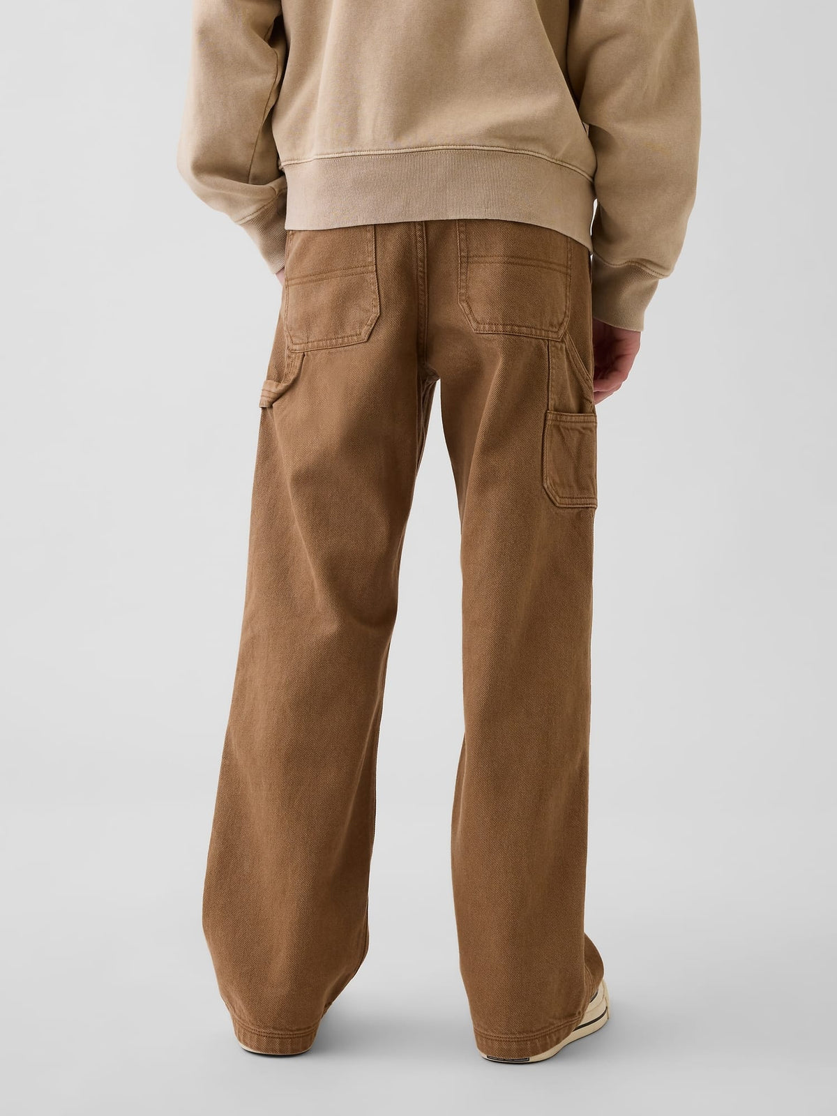 Kahverengi 90s Loose Jean Pantolon