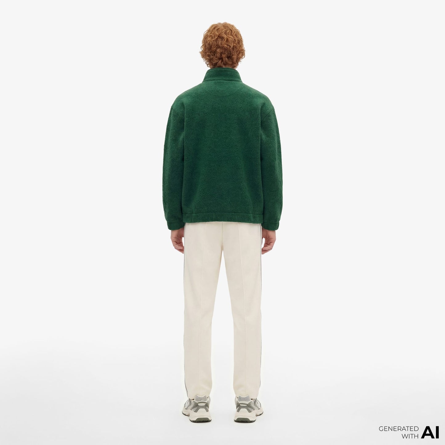 Lacoste Erkek Loose Fit Yarım Fermuarlı Yeşil Sweatshirt