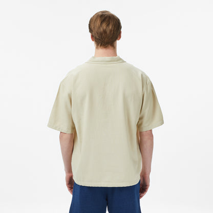 United4 Oversize Fit Erkek Krem Polo